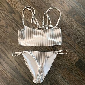 kendall and kylie striped swimsuit